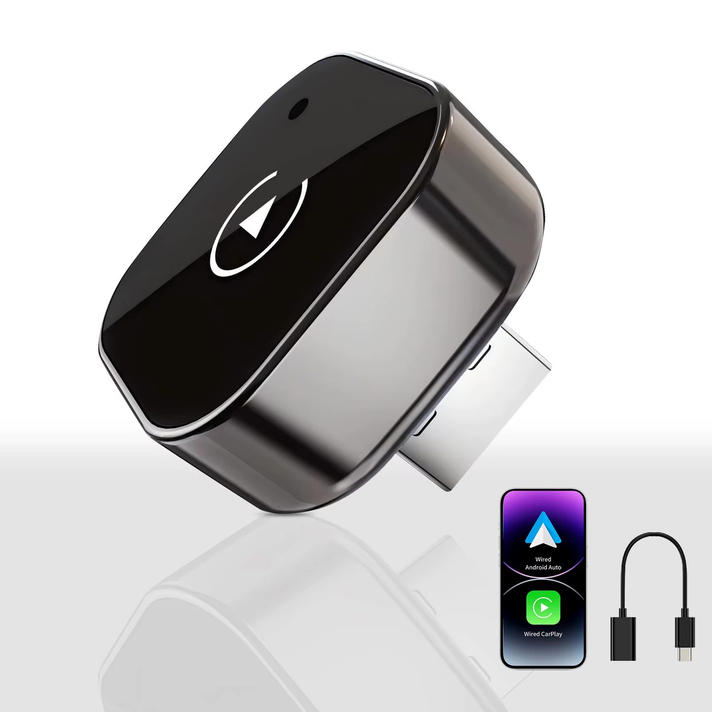 מתאם חכם ל Carplay ו- Android Auto – אלחוטי, מהיר וללא התקנה