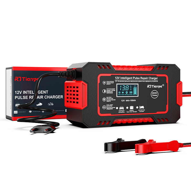 Car Battery Charger LCD Display