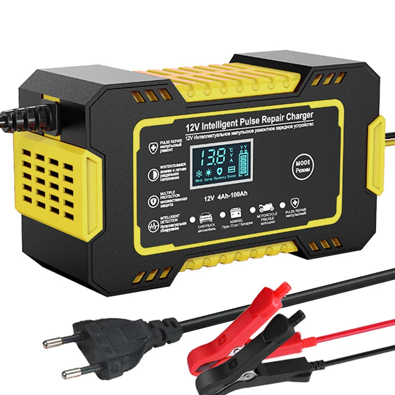 Car Battery Charger LCD Display